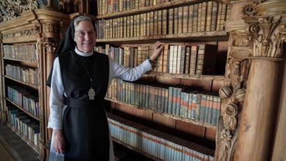 Bild: gld
Gern sucht die Äbtissin die weltberühmte Barockbibliothek auf, in der auch Führungen angeboten werden.