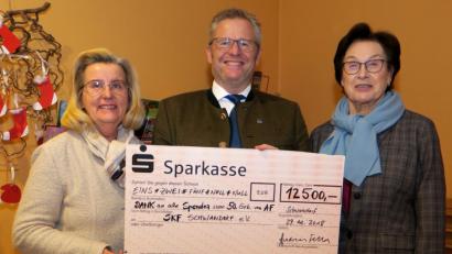 Bild: Hirsch
Einen Scheck über 12500 überreichte Oberbürgermeister Andreas Feller.