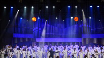 Bild: stg
"The 100 Voices of Gospel" lassen viele Besucher etwas ratlos in der Nürnberger Meistersingerhalle zurück.