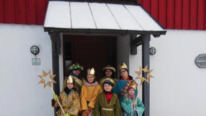 Bild: exb
Diese Kinder entbieten an den Haustüren in Eschenfelden und Umgebung ihre Segenswünsche.