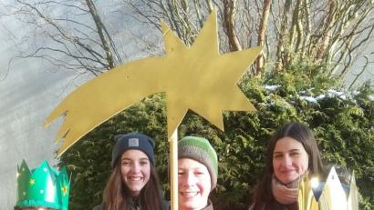 Bild: hm
Diese Pfreimder Sternsingergruppe war im "Dreieck" in Pfreimd unterwegs um den Segen zu bringen