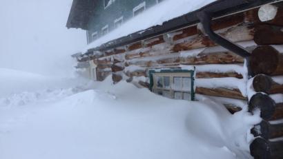 Bild: Kathleen Völkel
Schneechaos in Saalbach-Hinterglemm: Die eingeschneite Hochwartalm, auf der Familie Völkel aus Wolfsbach am Sonntag eingeschneit war.
