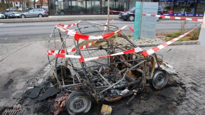 Bild: Andreas Royer
Nach Auffassung des Schöffengerichts kommen beim Brand dieses Vehikels die Angeklagten nicht als Täter infrage.