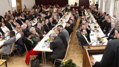 Bild: Hirsch
Rund 150 Besucher füllten den Jugendwerk-Saal beim Sebastiani-Bauerntag.