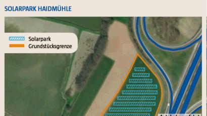 Bild: Schmola, Werner
Auf diesem gut zwei Hektar großen Grundstück bei der Haidmühle direkt neben der Autobahn will die CM Energie GmbH & Co. KG aus Altenstadt/WN einen Solarpark errichten. Planer sind das Landschaftsarchitekturbüro Rembold aus Nabburg und das Büro Fels Ingenieure aus Weiden.