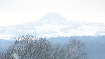 Bild: bey
Bei eisigem Ostwind ziehen die Gläubigen von Parkstein nach Kirchendemenreuth.