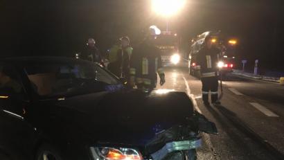 Bild: Gustl Beer
Unfall auf der B 22.