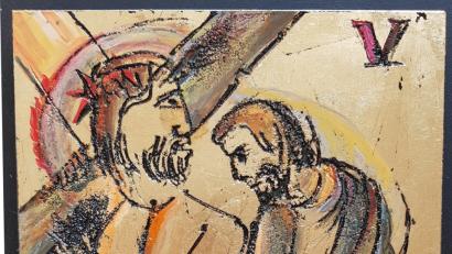 Bild: gi
Die von Max Fischer erstellten Stationen V und XII fanden die Zustimmung der Dorfbewohner. Die anderen zwölf Stationen konnten per Bild betrachtet werden.