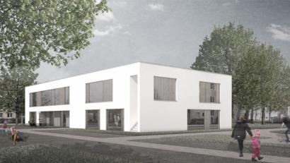Bild: Greiner-Architekten
Das Kinderhaus Kreuz Christi muss "umgedacht" werden. Es soll nun neben Kindergarten und -hort auch einer Kinderkrippe aufnehmen.