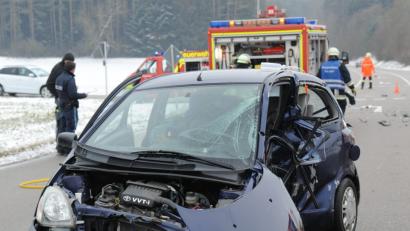 Bild: gf
Nur mehr ein Wrack war der Toyota der 68-jährigen Frau.