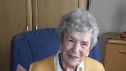 Bild: Dobmeier
Gabriele Skiba feiert rüstig ihren 95. Geburtstag.