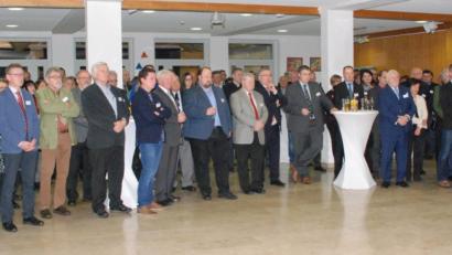 Bild: sche
Auf regen Zuspruch stößt der Neujahrsempfang der Gemeinde Freudenberg in der Aula der Grund- und Mttelschule.