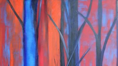 Bild: ubb
"Der Zauberwald"von Petra Schicker, der Vorsitzenden des Tirschenreuther Kunstvereins, ist nur ein Beispiel der neuen Ausstellung im KuWa, in der sich diesmal die Kreisstädter Künstlergilde präsentiert. .