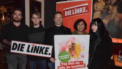 Bild: Kunz
Die Linke stellt sich dem Kommunalwahlkampf 2020. V.l. Markus Hautmann, Stefan Lobinger, Ali Daniel Zant, Suna Nürnberger und India Zant.