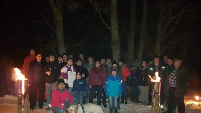 Bild: soj
Am Lagerfeuer kann sich Wandergruppe wieder etwas aufwärmen.