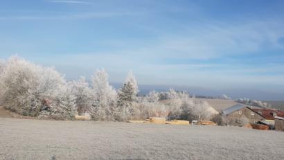 Bild: Detlef Bartonek
Blauer Himmel und ein bisschen Schnee in Asch im Landkreis Tirschenreuth