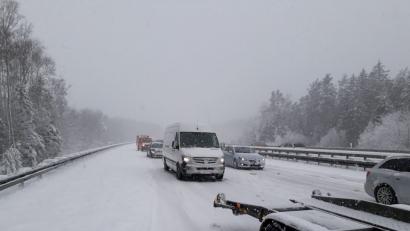 Bild: jut
Stau auf der A6, kurz vor Nabburg.