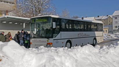 Bild: Norbert Grüner
In Tirschenreuth mussten die Kinder am Montag in die Schule, trotz des vielen Schnees.