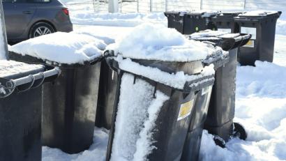 Bild: Petra Hartl
Eingeschneite Mülltonnen: Nicht nur die versanken im Schnee - auch die Müllabfuhr hatte ihre Probleme. Teilweise war es schlichtweg zu gefährlich, mit den großen Fahrzeugen alle üblichen Abfuhrstellen anzusteuern. Deshalb blieb Anfang der Woche manche Tonne ungeleert.