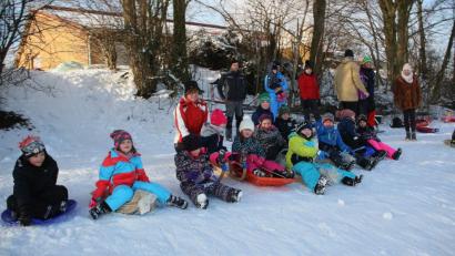 Bild: wro
Rodelspaß bei Mühlhof.