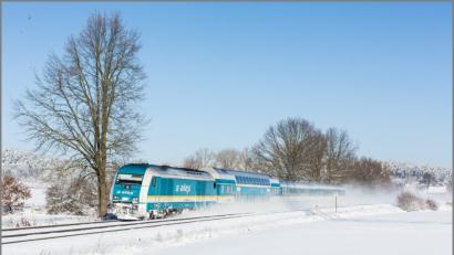 Bild: Reinhold Buchner
Reinhold Buchner, bekennender Zug-Fan und Hobby-Fotograf, erwischte diesen Alex-Zug am Montag bei Rothenstadt