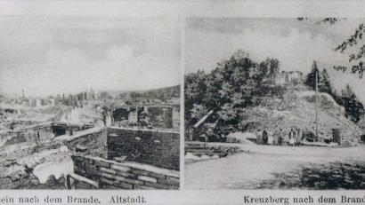 Bild: tu
Pleystein nach dem Großbrand vom 10. Juli 1901.