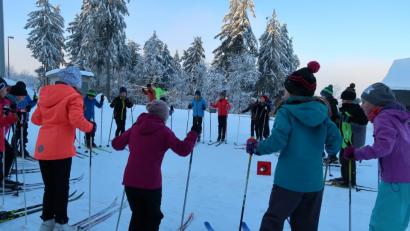 Bild: exb
Die Grundschüler genossen das Skilanglaufen auf der Silberhütte.
