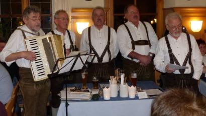 Bild: gto
Abschiedskonzert der Lintacher Sänger mit (von links) Otto Meier, Fritz Rumpler, Johann Schwarz, Hans Ries und Walter Jokiel