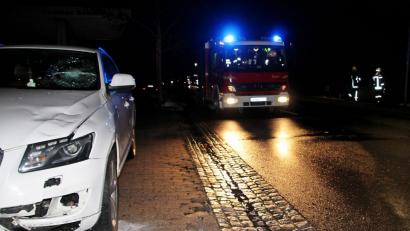 Bild: jma
Der Audi Q5 wurde bei dem Unfall stark in Mitleidenschaft gezogen.