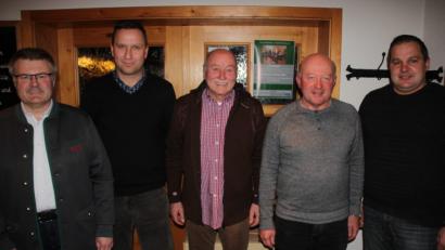 Bild: kro
Das neugewählte DJK-Förderkreis-Team: Von links Wolfgang Meister, Peter Zimmermann, Vorsitzender Albert Üblacker, Hubert Mark und Michael Gleißner.