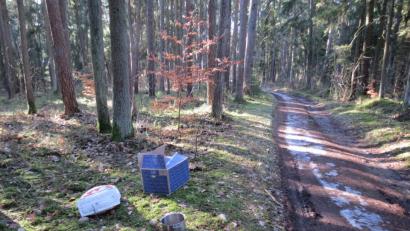 Bild: Polizei
An einem Waldweg deponierte die 20-Jährige ihren Hausmüll.