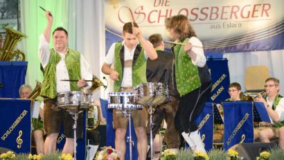 Archivbild: gz
Beim Moschkonzert präsentieren die Schlagzeuger Jürgen Rohr, Thomas Grießl und Thomas Brenner (von rechts) auch den "Solotrommler Marsch".