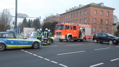 Bild: Kunz
Folgen für den Berufsverkehr hatte ein Unfall am Donnerestagmorgen auf dem Kolpingplatz.