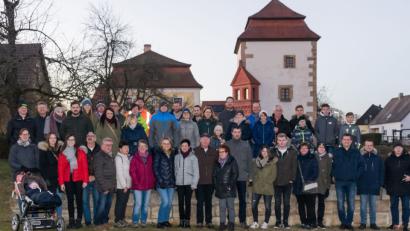 Bild: whw
Vor dem Abmarsch stellten sich die Wanderer zum Gruppenfoto auf.