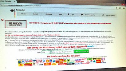 Bild: exb
Nachdem sich dieses vermeintlich von der Bundespolizei stammende Fenster auf dem PC eines Sulzbach-Rosenbergers öffnete, war der Computer praktisch lahmgelegt. Die darin aufgeführten Anschuldigungen gleichen einer maßlose Diffamierung. Dahinter stecken Internet-Betrüger.