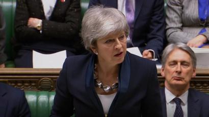 Bild: House Of Commons/PA Wire/dpa
Premierministerin Theresa May spricht im britischen Parlament.