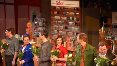 Bild: Tobias Schwarzmeier
Die Darsteller feiern die gelungenen Europapremiere vom Musical „Die fabelhafte Welt der Amélie“ in München.