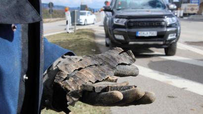 Bild: Alexander Auer
Überreste der in Regensburg gesprengten Bombe.
