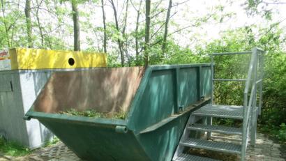 Bild: exb
In solche Container können ab 20. März Gartenabfälle entsorgt werden.