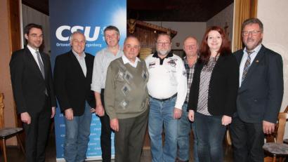 Bild: pi
Hermann Pflaum (Vierter von links) ist seit 50 Jahren CSU-Mitglied.