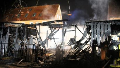 Bild: jma
Zerstörter Schuppen/Garagenkomplex