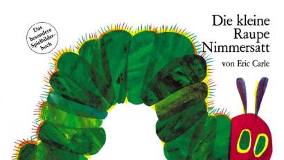 Bild: Gerstenberg-Verlag/dpa
Die kleine Raupe Nimmersatt frisst sich seit 50 Jahren durch Kinderfantasien.