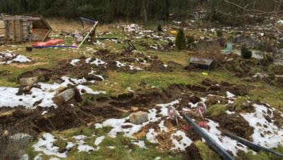 Bild: ca
Der Garten nach der Baggeraktion.