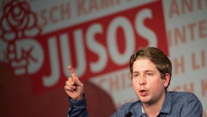 Bild: Marius Becker
Juso-Chef Kevin Kühnert: „Inhalte im Internet wurden von jemandem erschaffen - und derjenige will und muss in manchen Fällen davon leben können.“