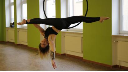 Bild: olr
Carina Obermeier gibt einen Einblick in ihr Können am „Hoop“.