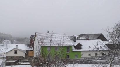 Bild: Marianne Wolfrum
Blick aus dem Fenster am Dienstagmorgen: Hermannsreuth bei Bärnau