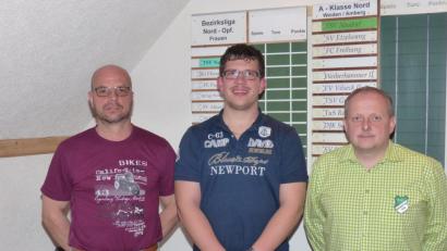 Bild: hme
Stellvertretender Vorsitzender Richard Zeiler, Abteilungsleiter Fußball Konrad Gast und Vorsitzender Helmut Hummer (von links).