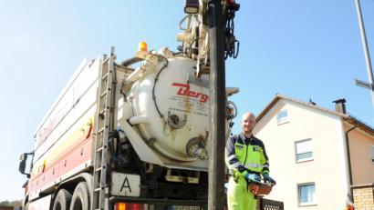 Bild: Stephan Huber
Florian Sieder war der Retter in der Not: Bei ihm war der Kanal flugs wieder frei.