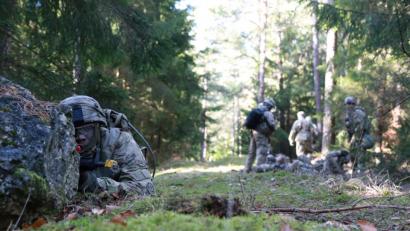 Bild: Hayden Allega/US-Armee
Ein Bild von "Allied Spirit" IX. Schon im Vorjahr waren mehrere Tausend Soldaten nach Hohenfels gekommen, um gemeinsam zu üben.