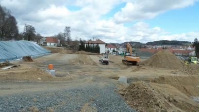 Bild: Portner
Das ehemalige Müller-Gelände wird für den neuen Lidl-Markt erschlossen.